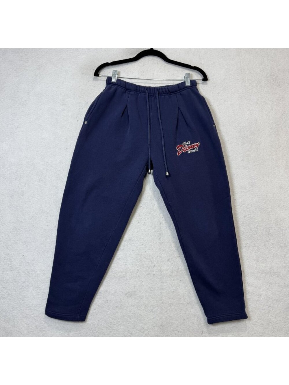 Mickey Inc Sweatpants Womens S Blue Fleece Jogger Walt Disney World Pockets